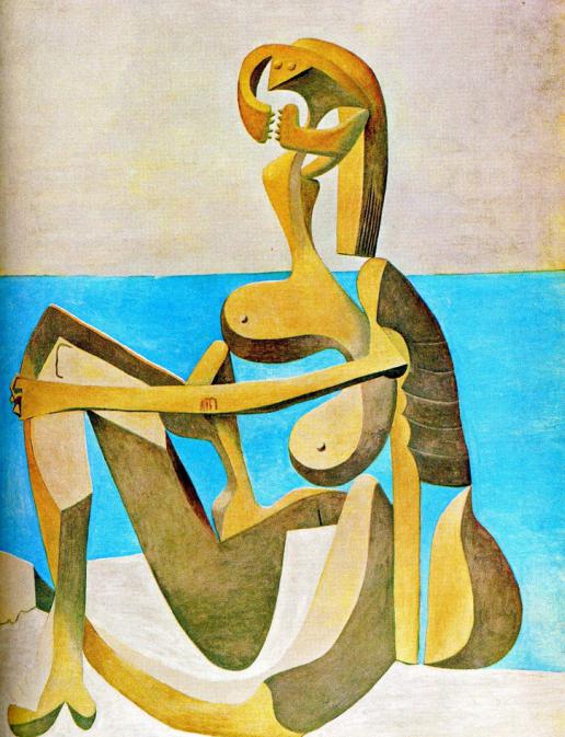 Festmény "Bather" Picasso - a kubizmus eredete