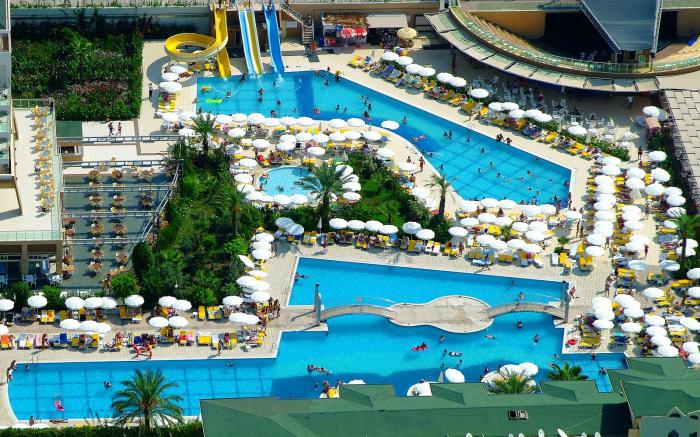 Hedef Beach Resort & SPA 5 * (Törökország / Alanya): fényképek, árak és vélemények az orosz turistákról