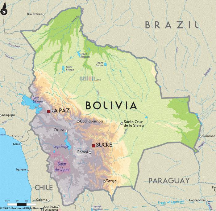 la bolivia átadja a térképet